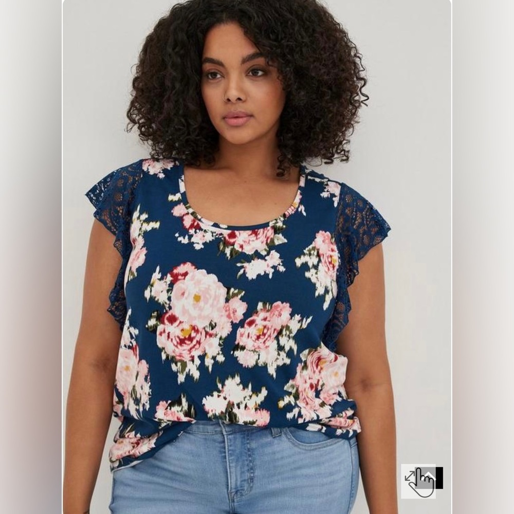 Torrid Brand New Floral Top Size 1 Brand New With Tags